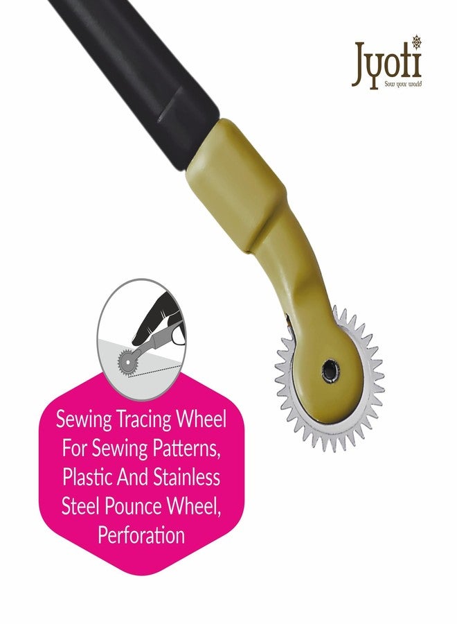 Jyoti 36456 Tracing Wheel Sewing Tool, Plastic Handle Needle Point Tracing Wheel, Ideal for Leather Craft, Tailoring, Stitching, Alteration, Home, Office, Plastic (Medium) - 5 Pieces in a Box - Image 5